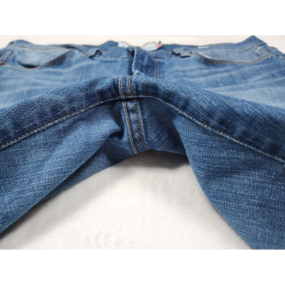 Lucky Brand Charlotte Rail Jeans Womens 6 28 Blue White Oak Distressed USA - Picture 11 of 13